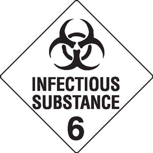 Infectious Substance 6 Hazchem Sign