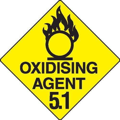 Oxidising Agent 5.1 Hazchem Sign